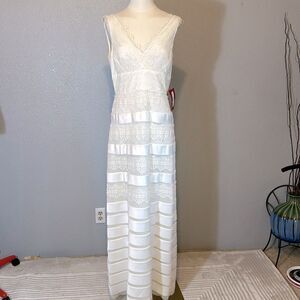 NEW JS collection beige lace maxi dress size 6